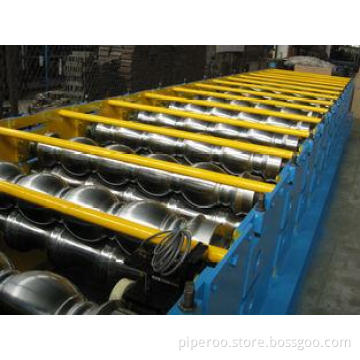 Steel Glazed Tile Roof Forming Machine with 0.4 - 0.8mm Thi